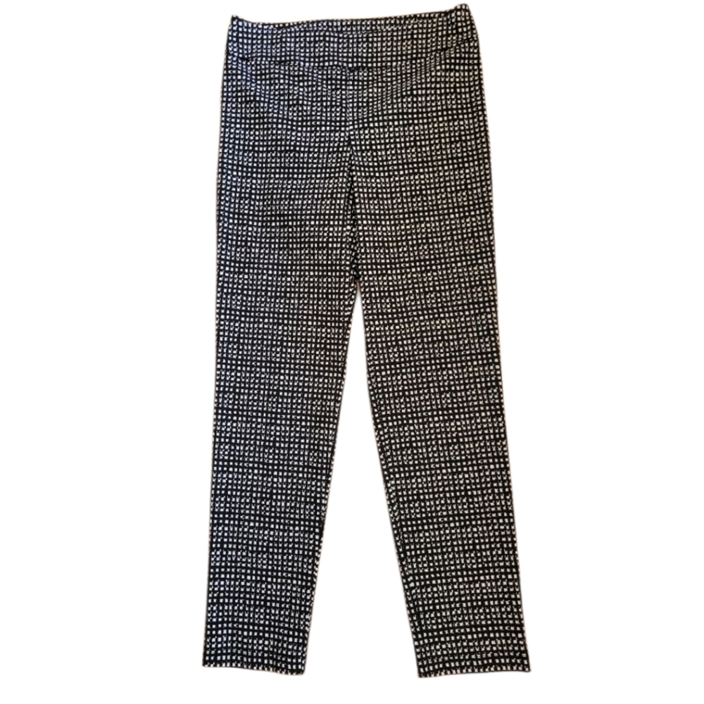 SZ12 Frank Lyman Design Monochrome Checkered Stretch Pants